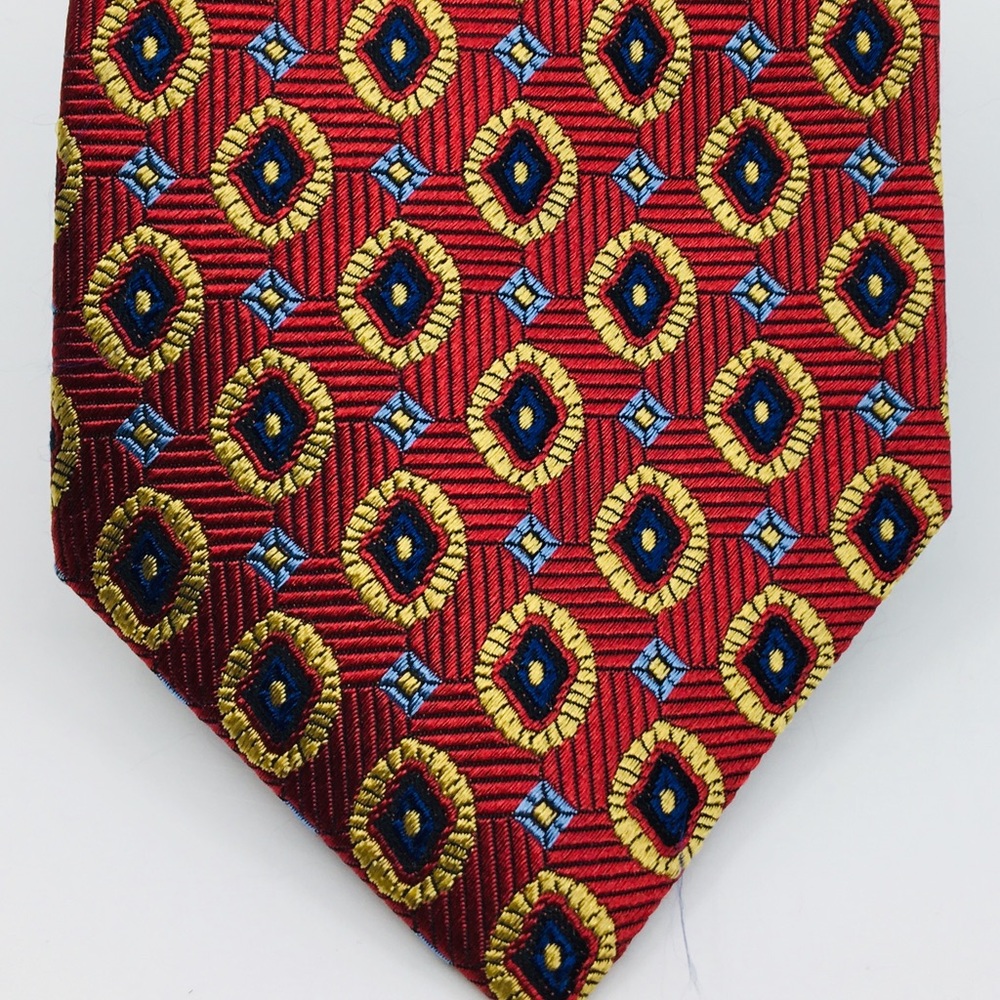 Jos. A. Banks Tie Geometric Necktie  100% Silk